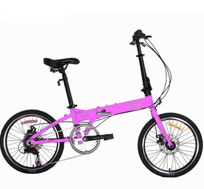 China 2020 Hot Sale 20 Inch Alloy Rim Folding Steel Cycle Spoke Folding Bike 6 Speed ​​Mini Folding Bike for sale