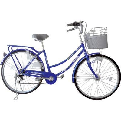 China hot sle steel 26 inch city bike 7 speed vintage bicycle female bicycle city bike for sale à venda