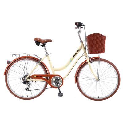 China Hot Sale Steel 28 Inch Single Speed ​​City Bike Ladies Bike Classic 7 Speed ​​Lady Bike 26 Inch City Bike Te koop