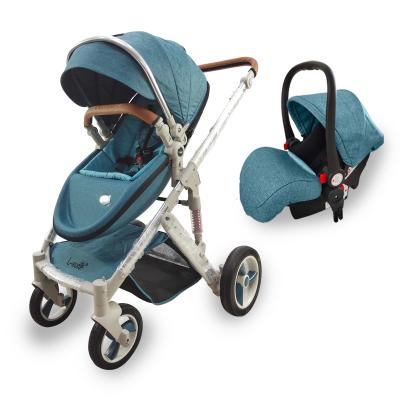 China Cheap Baby Stroller Factory Price Big Wheel Pram Easy Folding Portable Aluminum Baby Stroller 3 in 1 Newborn Baby Pram Kids Stroller for sale