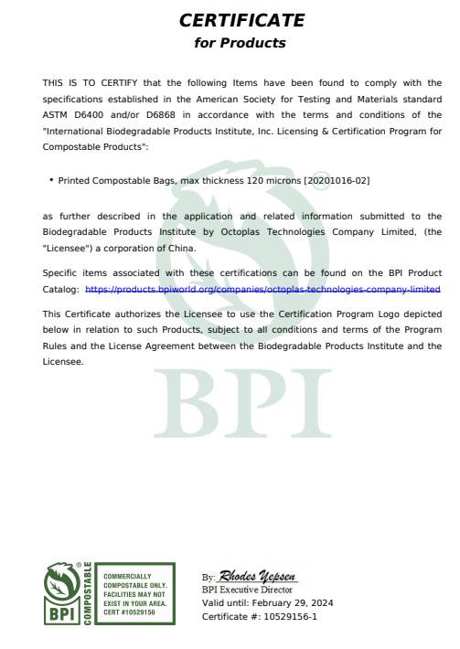 BPI - Shantou F.T.Z Octoplas Technologies Limited