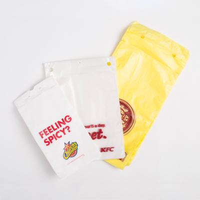 China Safety high quality custom logo printed degradable pe material food grade packaging plastic bags for bread for sale