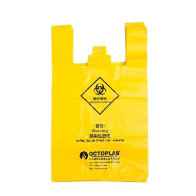 China High Quality Custom Safety PE Material Eco Disposable Logo Degradable Garbage Bags For Medical Waste Storage for sale