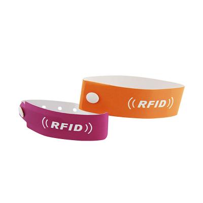 China Waterproof NFC Wristband Waterproof/UHF/13.56Mhz/125Khz PVC Disposable Waterproof Printable RFID Wristband QR Bracelet Festival Party Custom Active Event for sale