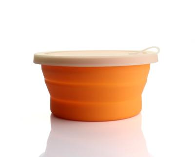 China Wholesale Factory Price Unique Design Silicone Rubber Easy in Carry Folding Silicone Traveling Pet Dog Food Bowl for sale