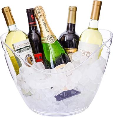 China Logo Bar Ktv Champagne Beer Customized Viable Led Plastic Acrylic Ice Bucket for sale