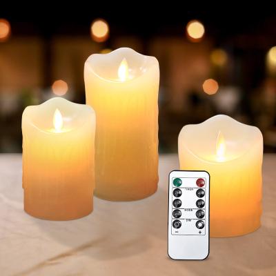 China Wholesale Home Decor Remote Control LED Flameless Moving Wick Flameless Candle Candle Decorative Halloween for sale