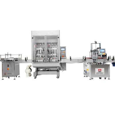 China GCC Style 100-1000ml Chemical Customizable Automatic Cosmetics Cream Filling Capping Line for sale