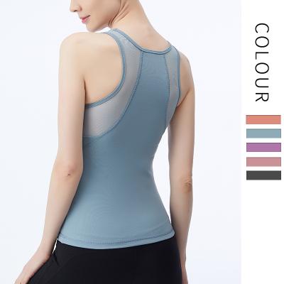 China Breathable Gym Wear Compression Yoga Fitness Crop Workout Vest Top Custom Wholesale Women Active Tank Tops for sale