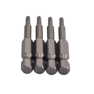 China SH1/4*50*2.5*25*H2 Security Torx Bit Set , Tamper Resistant Star Bit Sets S2 Steel 1inch And 2.3inch Long T5 - T40 for sale