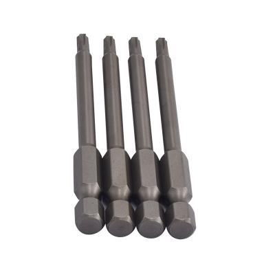 China Security Tamper Proof SH1/4*50*4.0*25*H3 Star Magnetic Screwdriver Kit Tools 6 Point Torx Screwdriver Bit Set Hex Shank S2 Steel 1/4