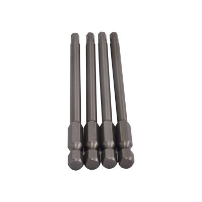 China 1/4 Inch/75mm Socket Factory Manufacture 75mm Hexagonal Screw Bit Steel Hex Magnetic Screwdriver Bit for sale