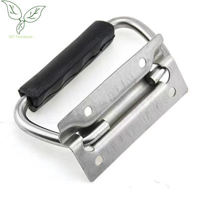 중국 Stainless steel handle of toolbox made in China Hardware aviation box handle Stainless steel folding handle 판매용