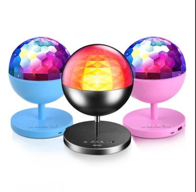 China New Design Perfect Sound Wireless Rotating LED Lamp RGB Music Bulb DJ Stage Light Crystal Ball Party Disco Strobe For Christmas Home for sale