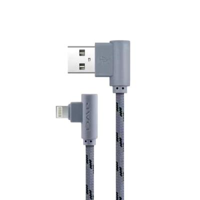 China Mobile Phone Lighting 2A Cable Data Cable Fast Phone Charger for PHONE L type cable AWEI CL-91 for sale