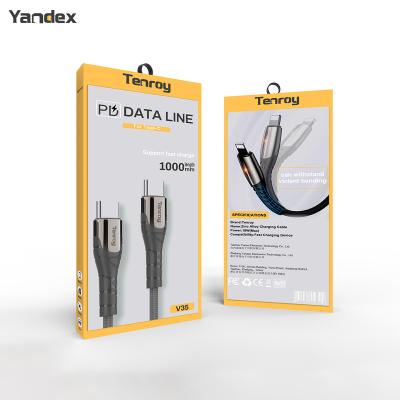 China Mobile Phone Tenroy V35 Phone Charger USB Cable Type C iPhone Fast Charging Data Wire For Mobile Phone for sale