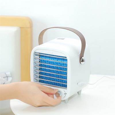 China Personal Hotel USB Rechargeable Desks Mini Air Cooler Fan Air Conditioner For Home Office for sale