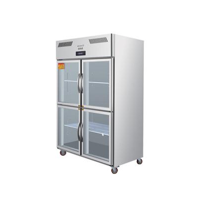 China Double-temperature new arrival commercial freezer storage cold storage refrigeration freezer stainless steel refrigerator direct cooling refrigerator for sale