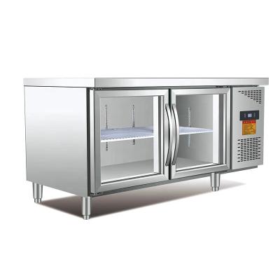 China High Quality Commercial Single-Temperature Fridge Refrigerator Kitchen Appliances Under Refrigerator Glass Door Fresh-keeping Table for sale