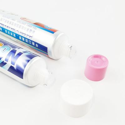 China Customized Logo Printing Squeeze Toothpaste Tube Recyclable Material Aluminum Soft Packaging Tubes for sale