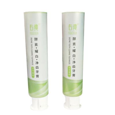 China Customized Recyclable Plastic Packaging Tube Material Oral Care Net Tooth Cleaning Anti Sagging Lighting Toothpaste Tube for sale