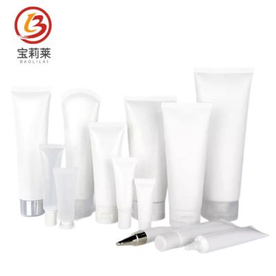 China Recyclable material customized empty soft aluminum makeup tube for body skin care cream loting detergent soft facial squeeze tube for sale