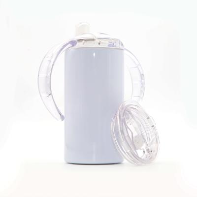 China Hotsale 10oz Stainless Steel Disposable Baby Sippy Cup With Spout Egg Shape Tumbler With Double Handle for sale