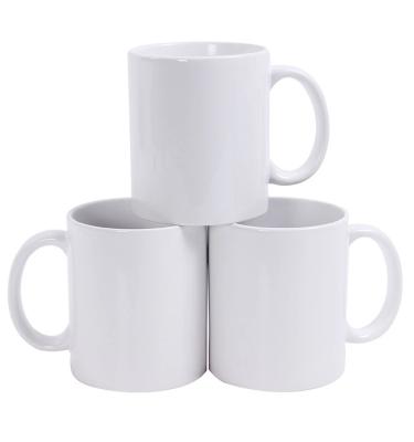 China Wholesale Eco Sustainable Type White Coffee Mug 11oz White Sublimation Ceramic Mug Milk To Print Design for sale