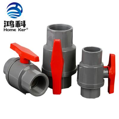 China General two pieces DN20 PVC ball valve low price plastic ball valve PVC ball valve high quality for sale