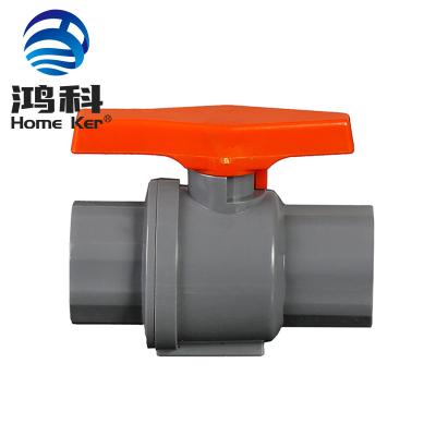 China Other factory 2021 quality plastic PVC ball valve cheap plastic two piece ball valve direct Chian water plastic super quality for sale