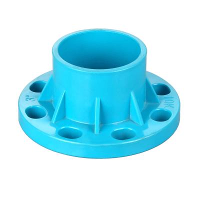 China General 75 100 125 150 160 200 250 PVC Stub End Flange Plastic Wall Flange Connector Pipe Fitting Bush Duct Vent Column for sale