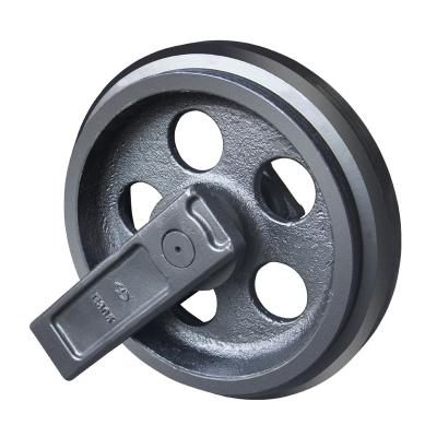 China Building Material Stores Excavator Front Steel Track Sliding Idler Compact Roller Guide Wheel Ex300/dh300 for sale