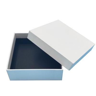 China Custom Recycled Materials Shoulder Cardboard Two Piece Lid and Raw Paper Gift Box for sale