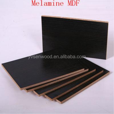 China 8mm Wood Grain Moisture Proof 9mm Black Melamine Faced MDF Board In Wholesale Price for sale