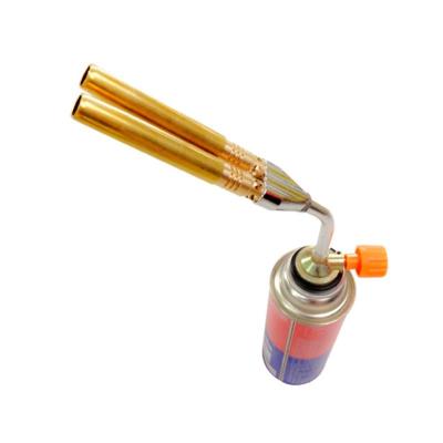 China Copper+ Stainless Steel+Plastic+ Double Tube Stainless Steel+Plastic+ Butane Gas Torch Butane Gas Torch Flame Gun BBQ High Quality Copper Tools for sale