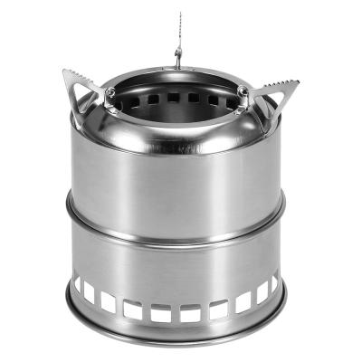 China ODM Manual Portable Foldable Wooden Outdoor Cookware OEM Camping Stove Stainless Steel Multi Fuel Cooking Stove for sale