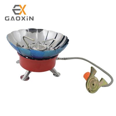 China Lotus Long Tube Stove Cookware Camping Supplies Strong Fire Safe Controllable Gas Flame Boiler Energy Saving Automatic Burner Windproof for sale