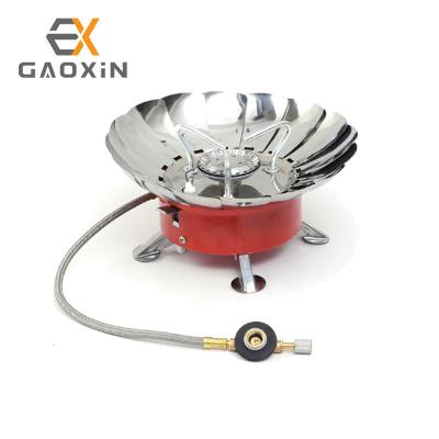 China Lotus Long Tube Stove Burner Camping Gas Stove Controllable Burner Energy Saving Safe Flame Auto Boiler Windproof for sale