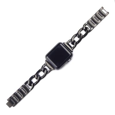 China Luxury Unique Fashion Stainless Steel Chain Bracelet Strap For Apple Watch Se Series 6 5 4 3 2 1 Watchband Band 42mm 38mm for sale