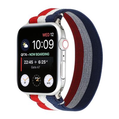 China Designed For One Ultracomfortable Fit 2020 New Pattern Stripe Elastic Solo Watch Band For Apple Watch 6 SE 44mm 40mm Without Buckle And Clasp for sale