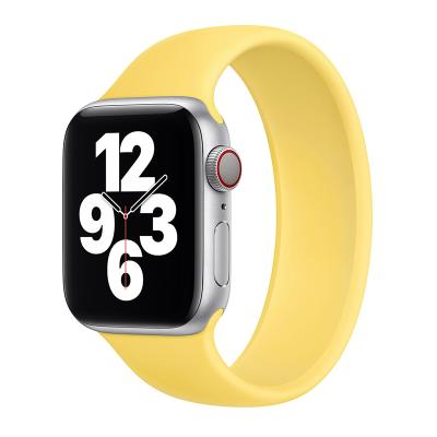 China Designed for Fit 2020 New Ultra Comfortable Stretch Rubber Silicone Loop Solo Band for iWatch Se 6 5 4 3 2 1 Smart Watch Strap 44mm Strap 42mm 40mm 38mm for sale