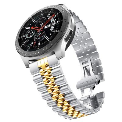 China With Bohemia Ethnic Design 5 Beads 316L Stainless Steel Link Luxury Watch Bands For Samsung Gear S3 S2 Frontier 22mm 20mm Men Smart Band for sale