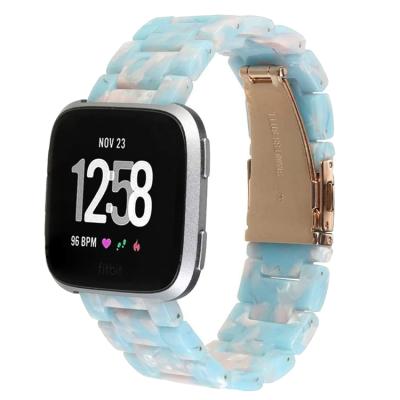 China 2020 New Design Comfortable Material Resin Strap Environmental Friendly Band For Fitbit Versa 2 Smart Watch Strap Accessories for sale