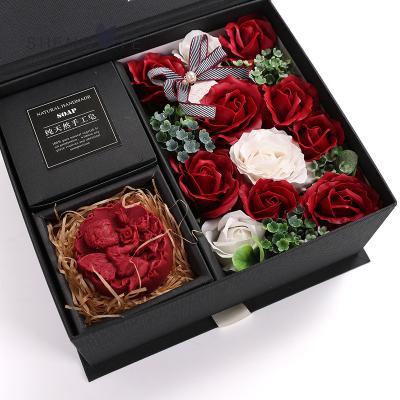 China Rose soap flower home gift box to girl and women romantic Valentine's Day gift with hand gift with soap for sale