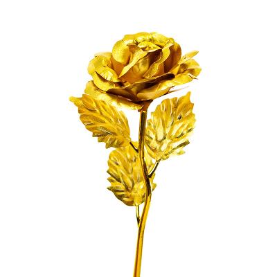 China Fashional Gift Small Rose 24K Gold Foil Creative Teacher's Day Gift Valentine's Day Decoration Rose Gift for sale