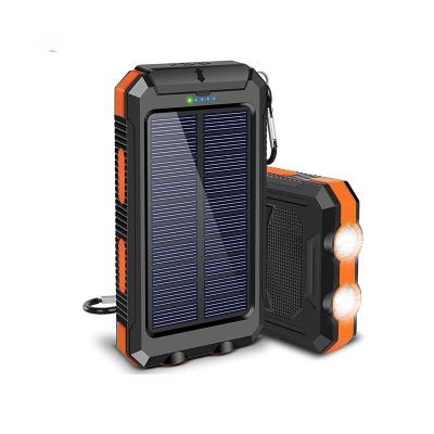 China Fast Charging Support Goldikon Power Bank 20000mah Solar Waterproof Wireless Charger Travel Solar Powerbank With Led Light for sale