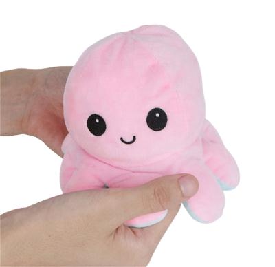 China New Style Cute Cute Octopus Soft Plush Toy Flip Double Sided Emotion Mood Reversible Plush Toy for sale