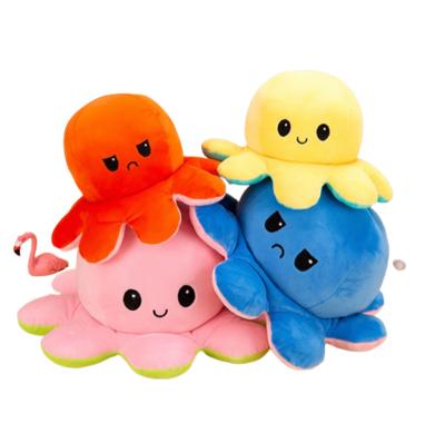 China Hot Selling High Quality Soft Doll Cute Flip Double Sided Octopus Plush Toy Custom Stuffed Animal Toy for sale