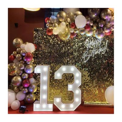 China Processed Numbers And Simple LED Birthday Lights 4 Feet Tall Lights Led Legend Lights , Used For Event Wedding Decoration for sale