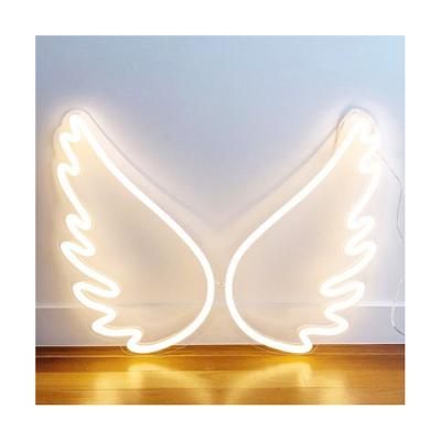 China Simple Wholesale Porcelain Outdoor Beer Bar Wedding Wings Neon Sign for sale